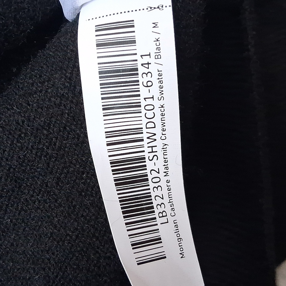 Quince 100% Mongolian Cashmere Maternity Crewneck Sweater Black M - Picture 8 of 8
